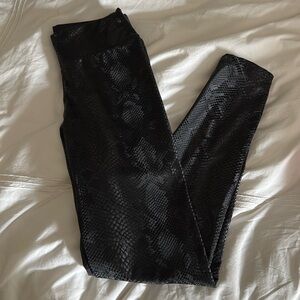 FBZ black snake skin leggings